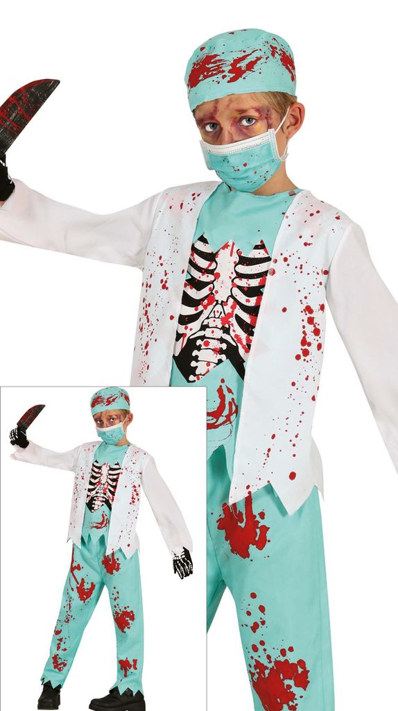 Guirca Zombie-chirurg Kinderkostüm Blau 5-6 Years Blau 5-6 Produktbild 