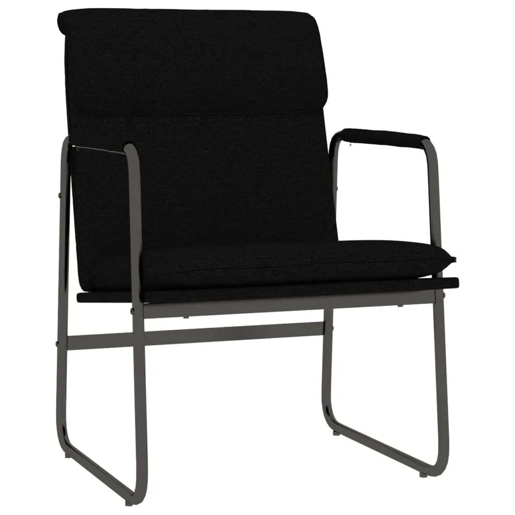 The Living Store Sedia lounge nera 55x64x80 cm in tessuto - 2