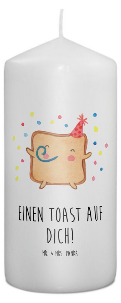 Mr. & Mrs. Panda Kerze Toast Party 15 x 7 cm - Weiß - Geschenk, Valentinstag, Erinnerungslicht, Mitbringsel, für Frauen, Freund, Hochzeitstag, Bl...