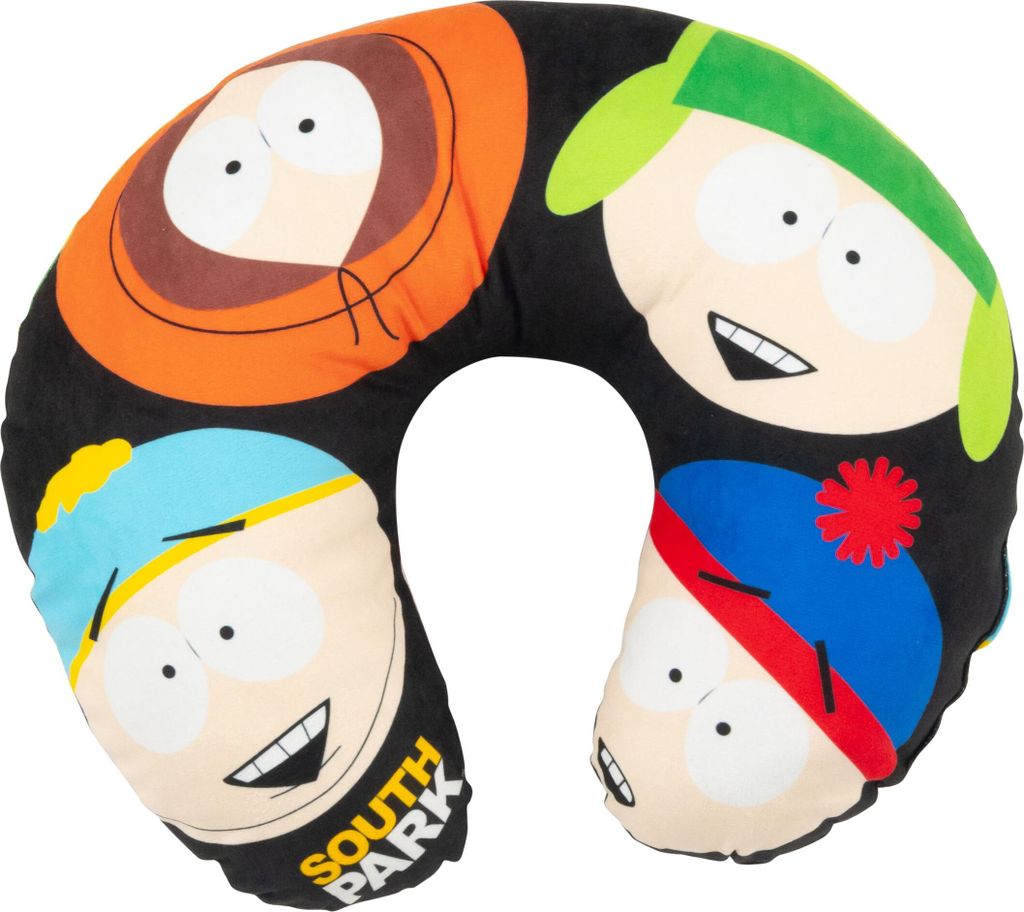 South Park - Reise Nackenkissen bequemes Reisekissen Nackenhörnchen Auto Flugzeug Schwarz