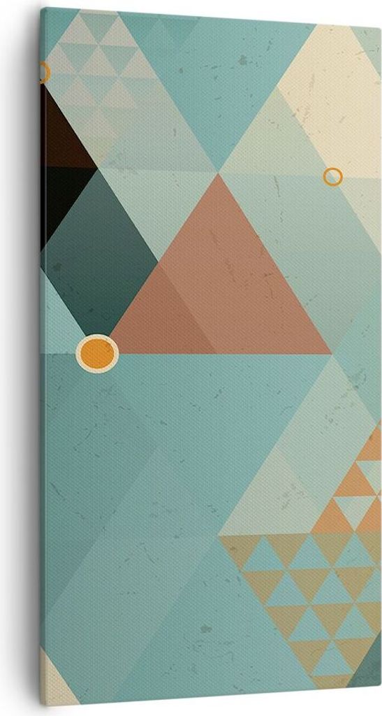 Bild auf Leinwand - Leinwandbild - Abstraktion modern - 55x100cm - Wand Bild - Wanddeko - Leinwanddruck - Bilder - Kunstdruck - Wanddekoration - Le...