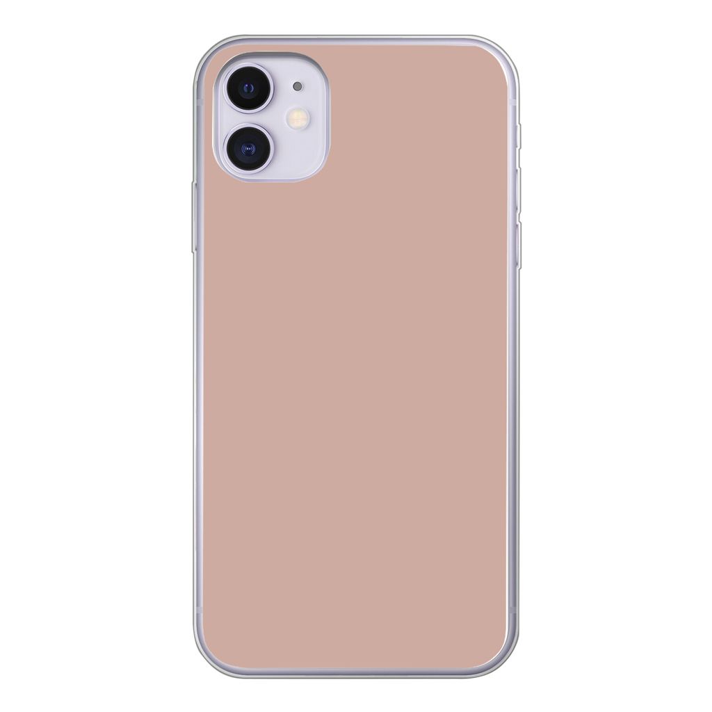 MuchoWow Handyhülle Schutzhülle Hülle für iPhone 11 Rosa - Palette - Einfarbig - Einfarbig rosa Silikon Softcase Handy Hülle - Handytasche