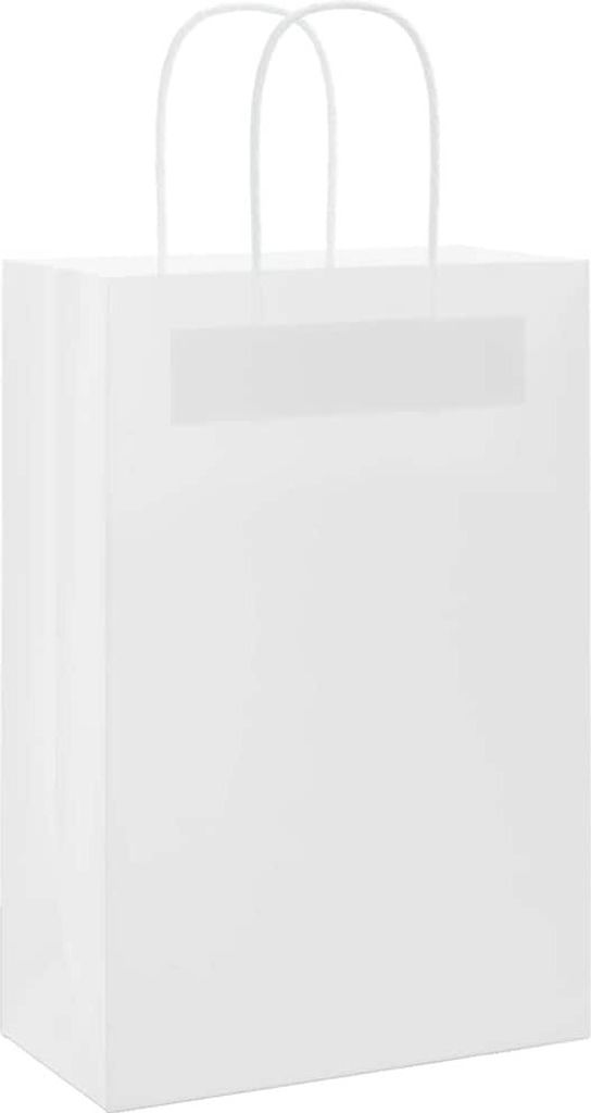 Cloris Designermöbel Papiertragetaschen 250er-set - mit Henkeln Weiß 21x11x31cm - 2026Neu502394 - Geschenktaschen