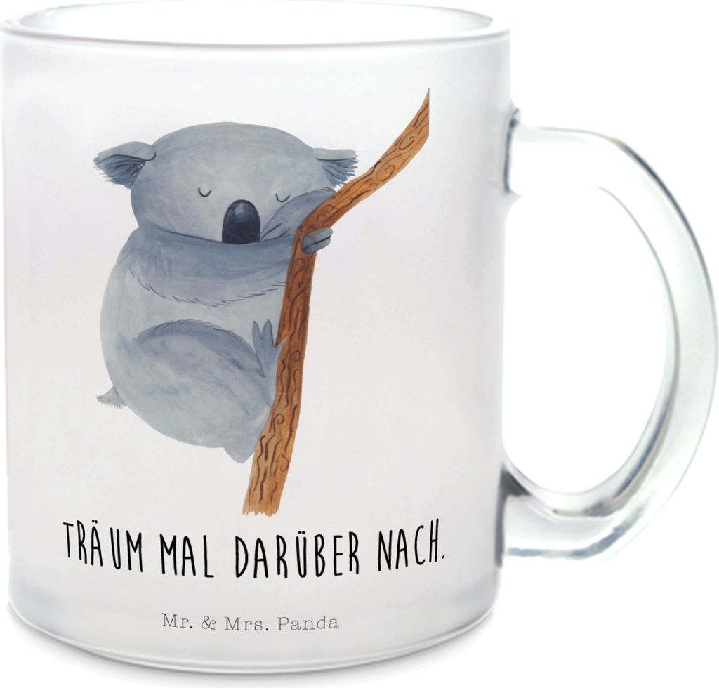 Mr. & Mrs. Panda Teetasse Koalabär - Transparent - Geschenk, Träumen, Tee Tasse, Häferl, Traumland, Schlafzimmer, Teeglas, Traum, Haferl, Koala,...