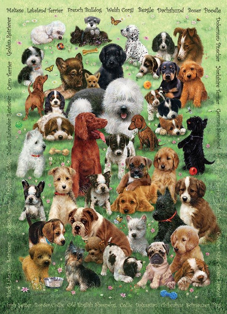 COBBLE HILL Familienpuzzle Puppy Love 350 Teile