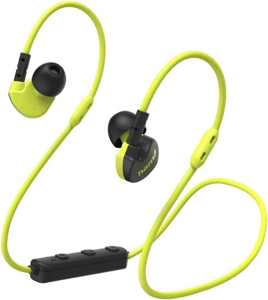 hama Bluetooth-Kopfhörer Freedom Athletics, Schwarz/Gelb Produktbild 