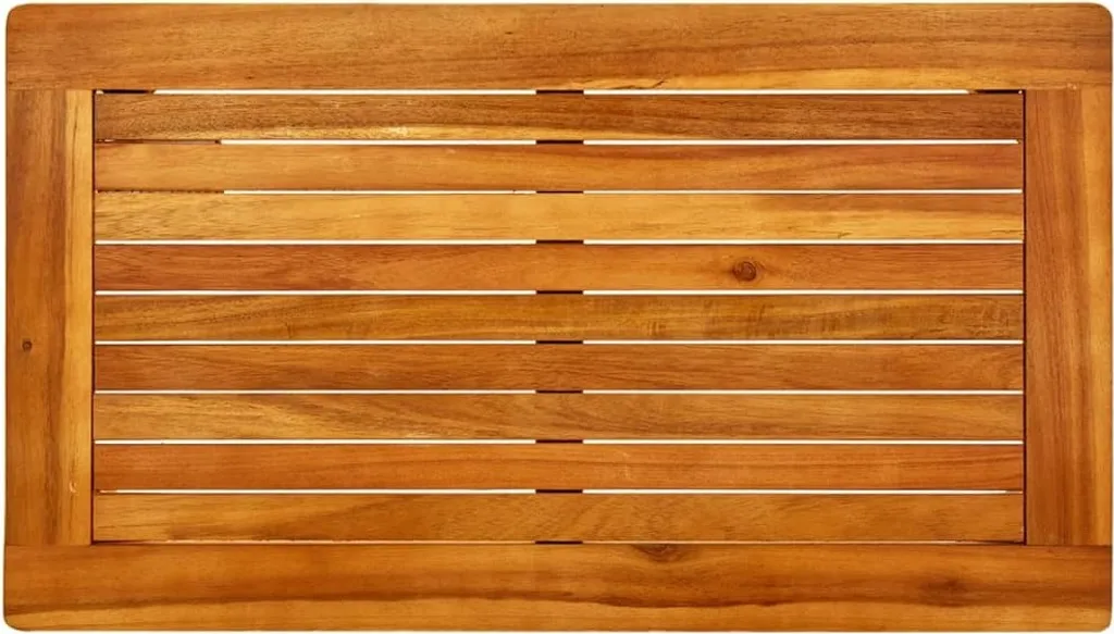 Table d'Appoint Extérieure Rectangulaire en Bois Naturel d'Acacia