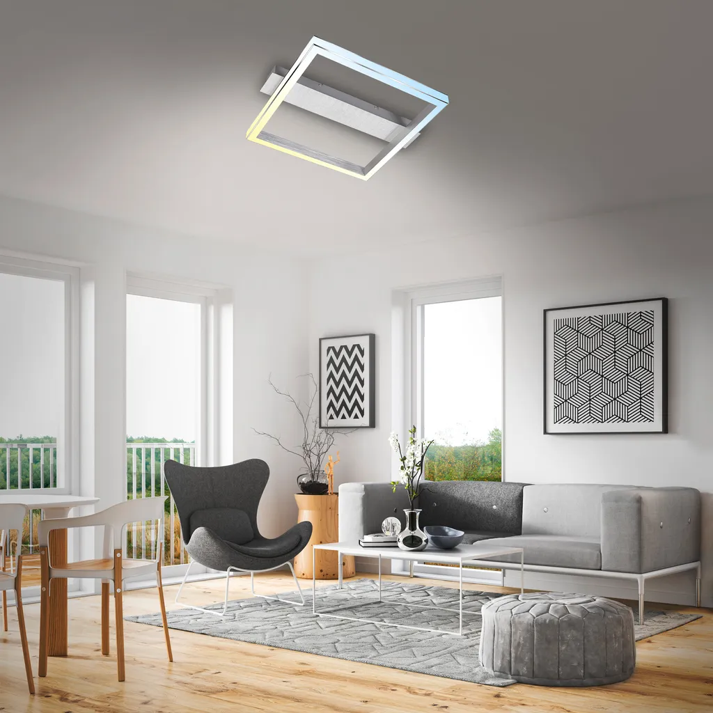 Offerta Lampada Soffitto LED 26W | Cromo Alluminio | Prezzo Stock - 9