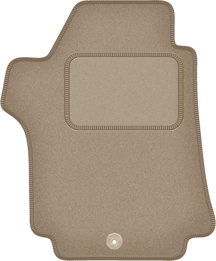 Fahrerfußmatte Velours beige passend für Hyundai H1 II (2007-2021, van) – mit Befestigungen – passgenau