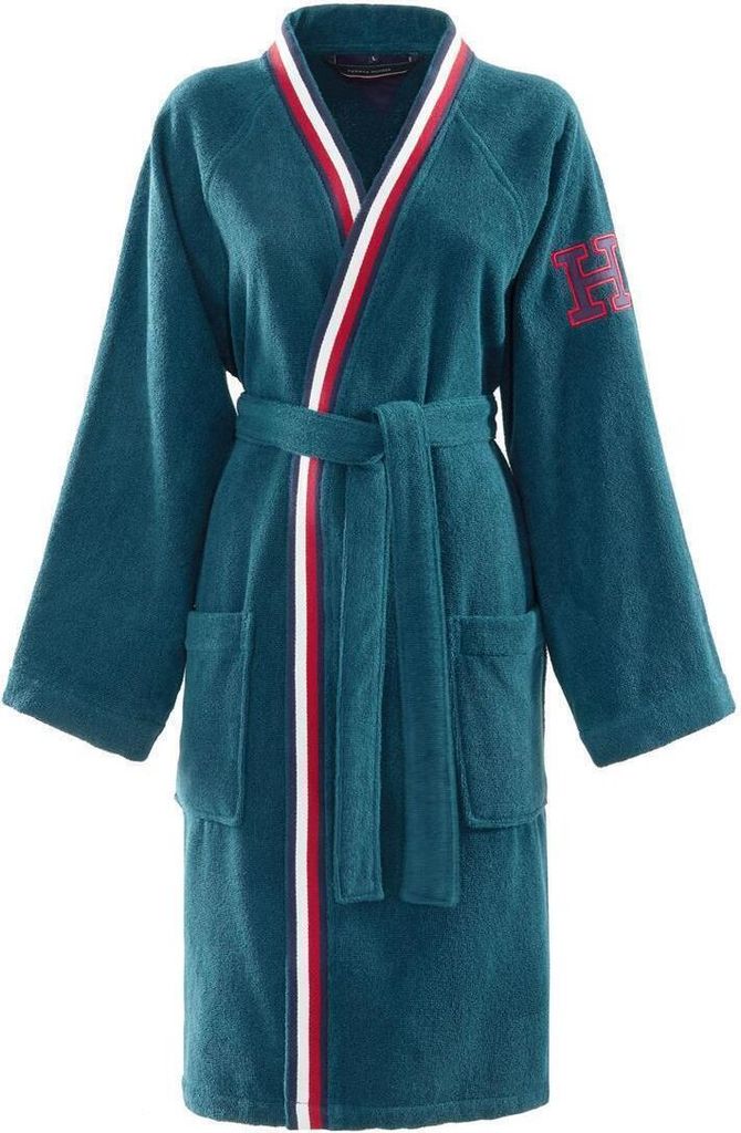 Tommy Hilfiger Frottee Melange Kimono Farbe Dark Green Größe XL AL