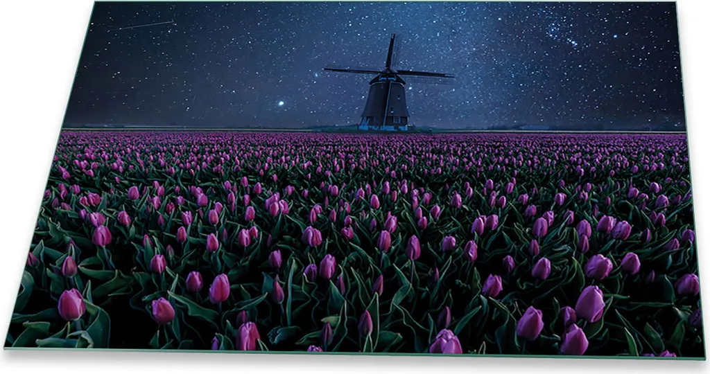 Copri Piano Cottura 80x52 Fiori Viola | Protezione Vetroceramica Universale