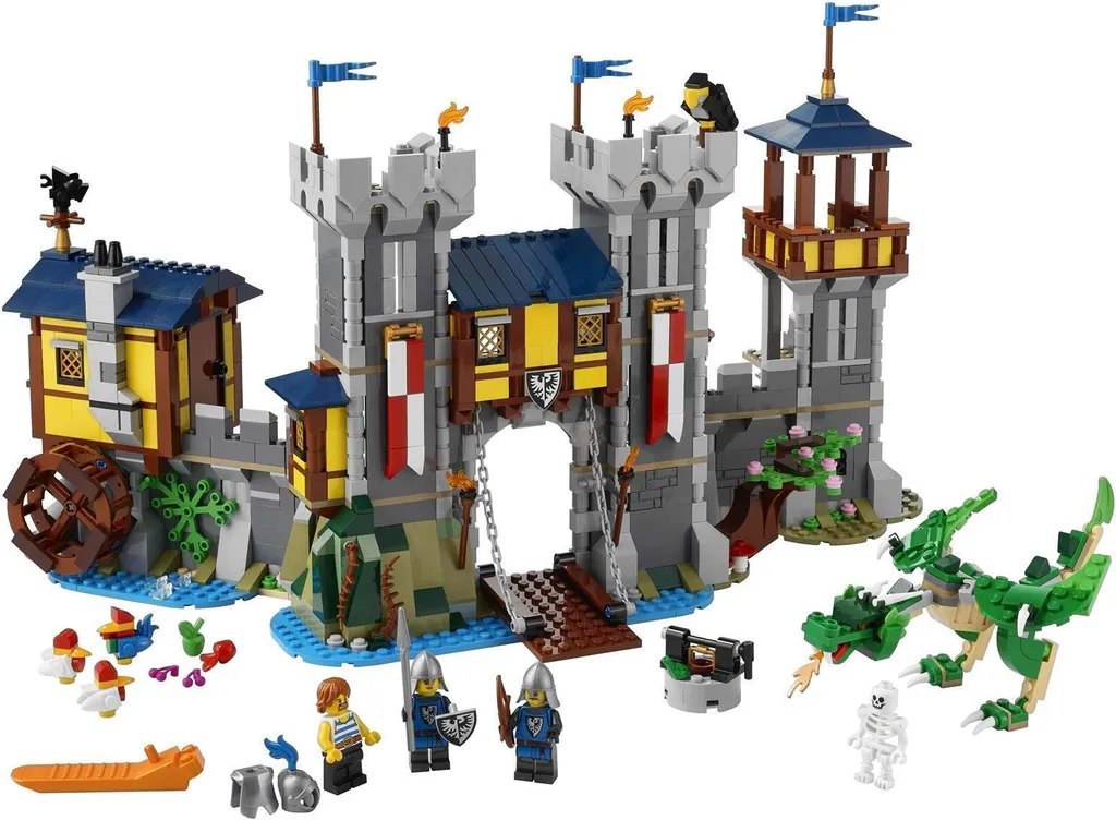 LEGO 31120 Château Médiéval 3-en-1 : Finie l'Ennui avec 3 Jeux en 1 Seul
