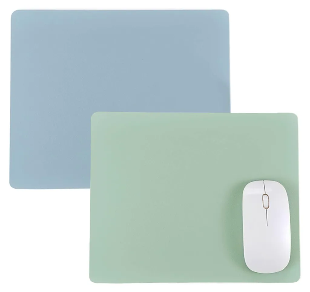 Tapis de souris stable en cuir anti-effilochage pour gaming - Lot de 2