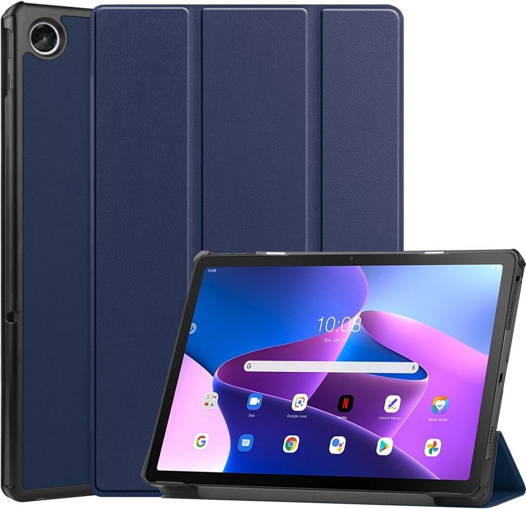 Schutzhülle für Lenovo M10 Plus 3rd Gen. 2022 10.6 Zoll Slim Case Etui mit Standfunktion und Auto Sleep/Wake Funktion Blau