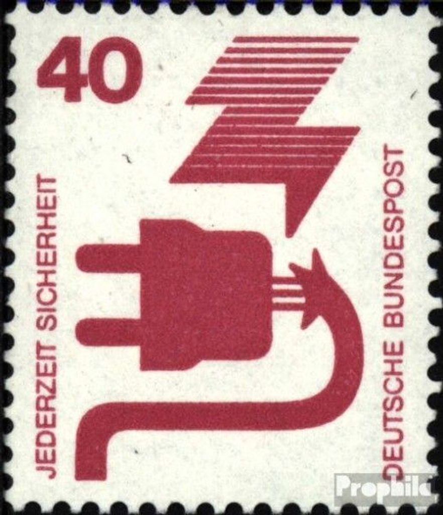 Briefmarken BRD (BR.Deutschland) 1971 Mi 699A Rb mit roter Zählnummer postfrisch Unfallverhütung
