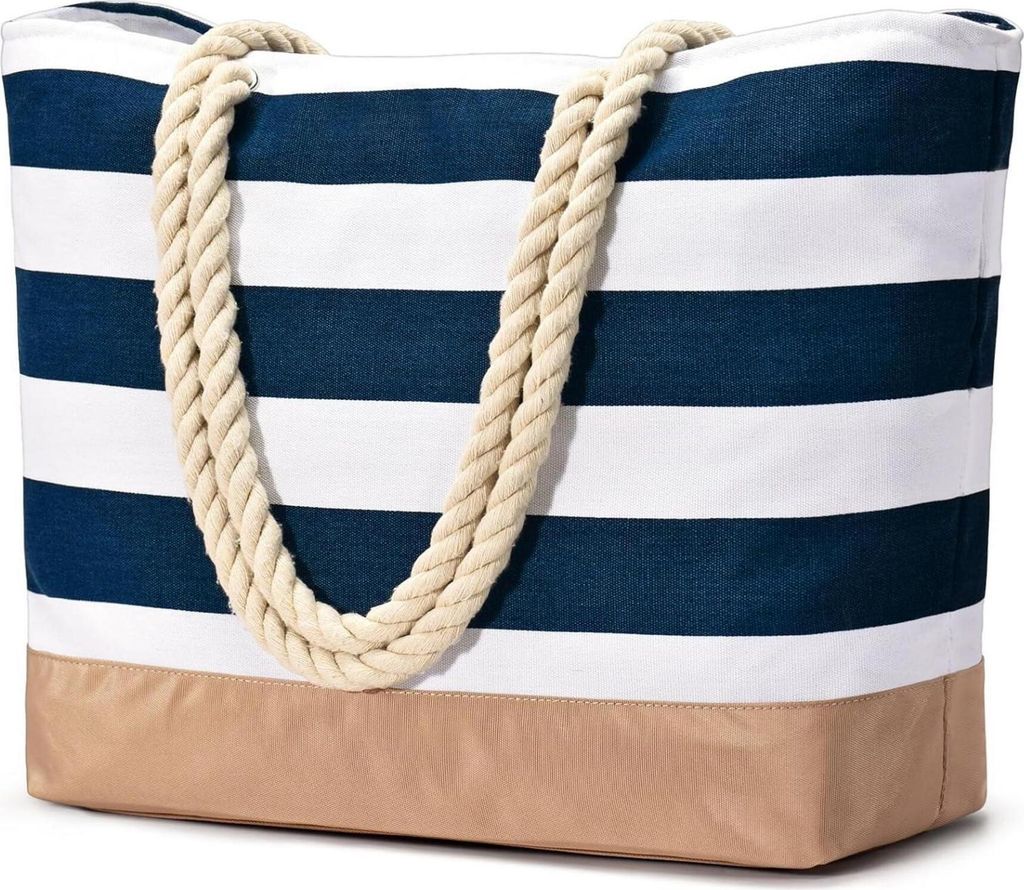 Strandtasche Tote Bag Groß - Wasserdicht mit Reißverschluss Produktbild 