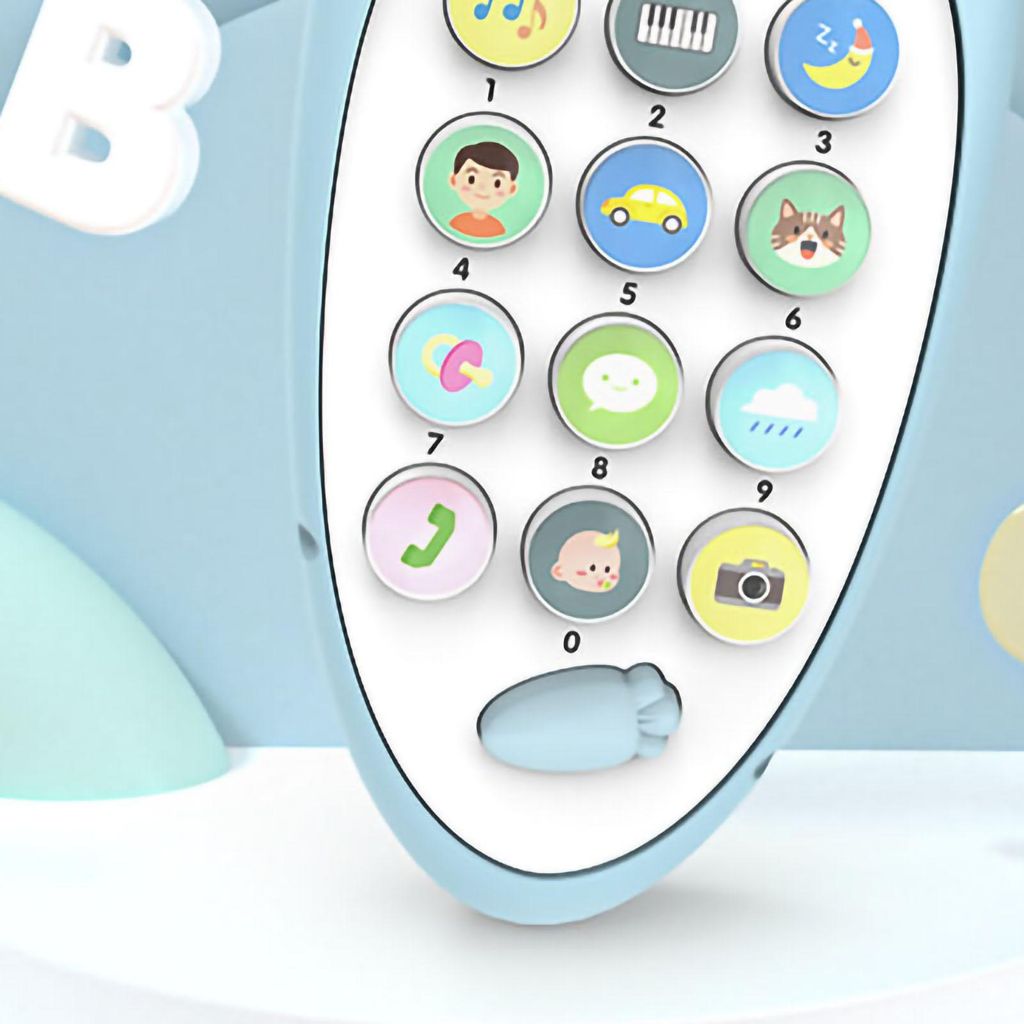 Baby Phone Toy Silikon Pretend Rübenförmiges Spielen Interaktives Spielzeug Blau