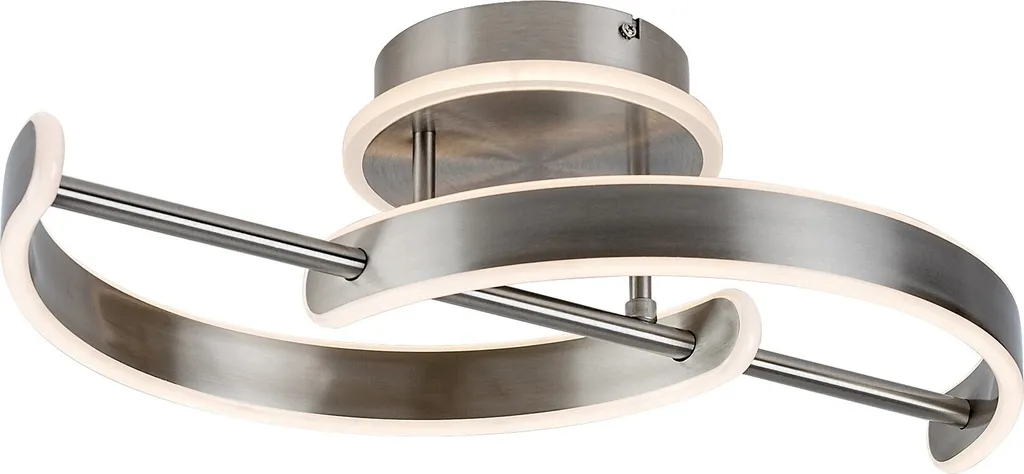 Grand luminaire de plafond LED design chromé Jarnelle 580mm 30W