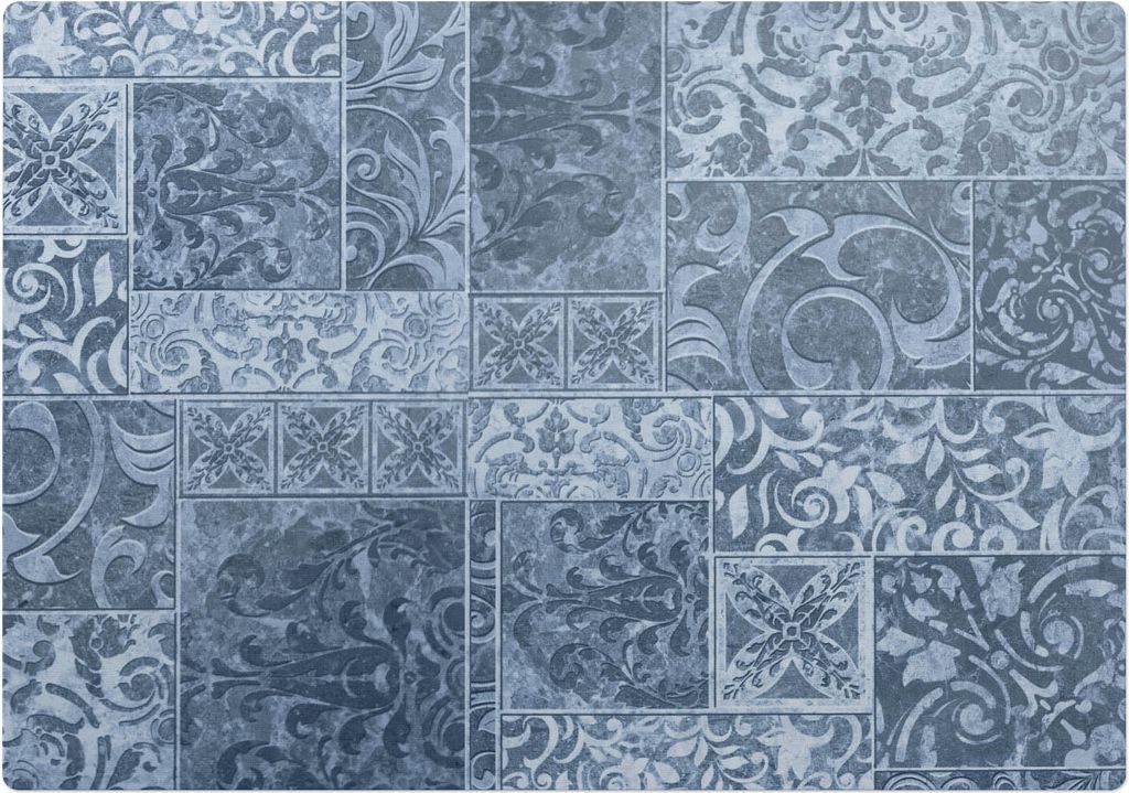 Zierfliesen – Bodenschutzmatte – Rutschfest – Schutzmatte für Büro – Vinylmatte – Stuhlunterlage –100 x 70 cm