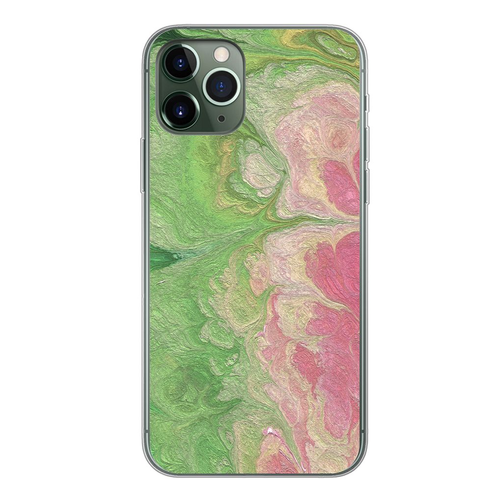 MuchoWow Handyhülle Schutzhülle Hülle für iPhone 11 Pro Farbe - Kunst - Psychedelisch Silikon Softcase Handy Hülle - Handy