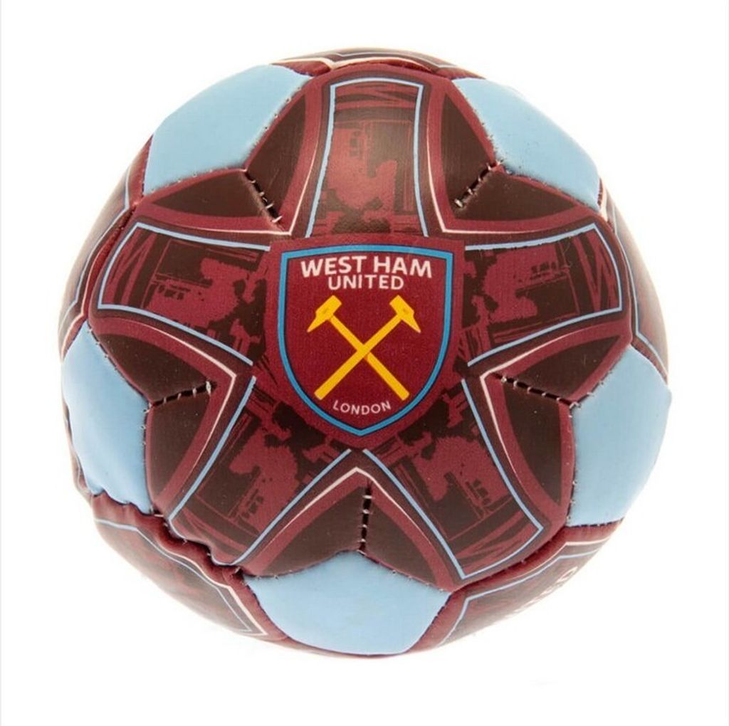 West Ham United FC - Weich Mini-Fußball SG22144 (10,16 cm) (Weinrot/Blau)