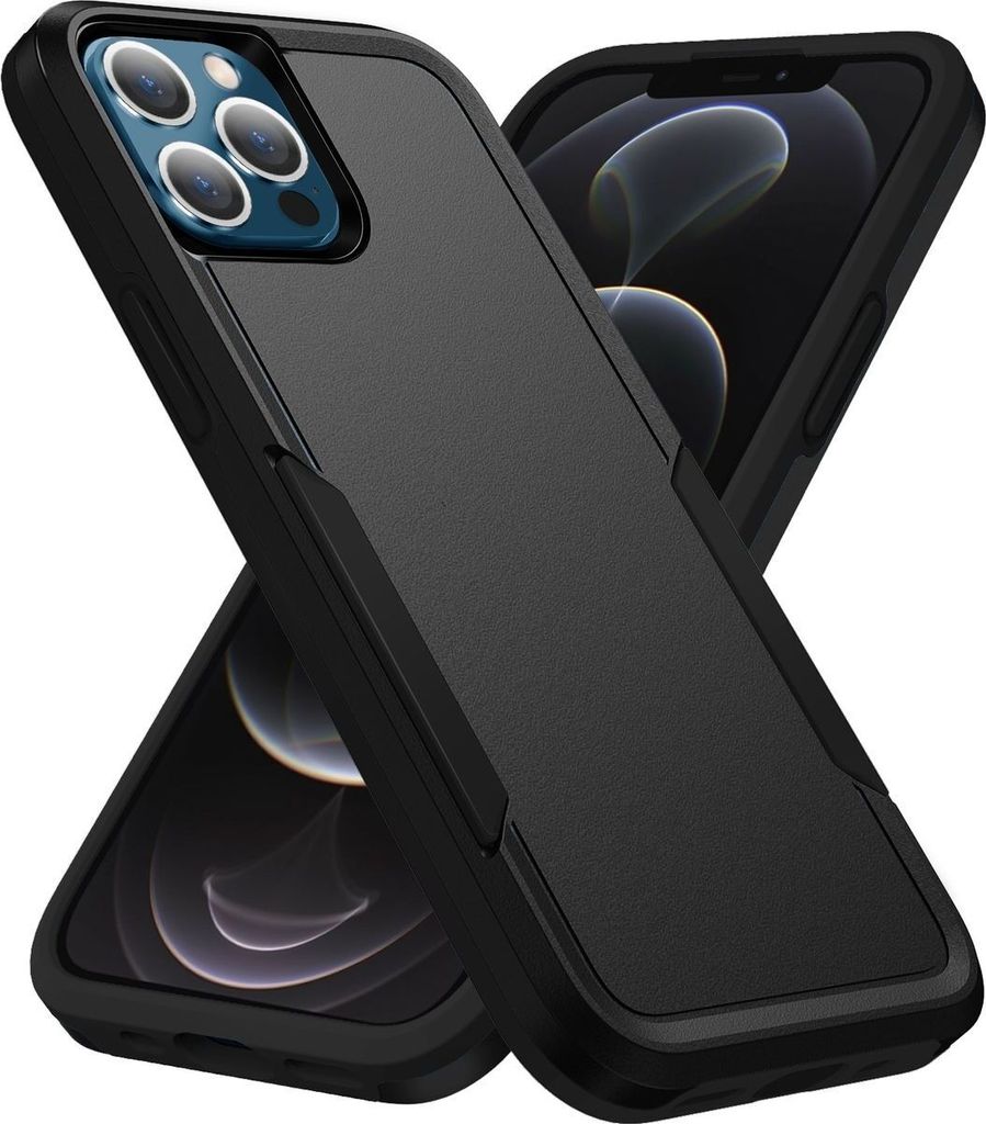 Mobigear Heavy Armor iPhone 14 Pro Max Hülle Hardcase Backcover Stoßfest - Schwarz