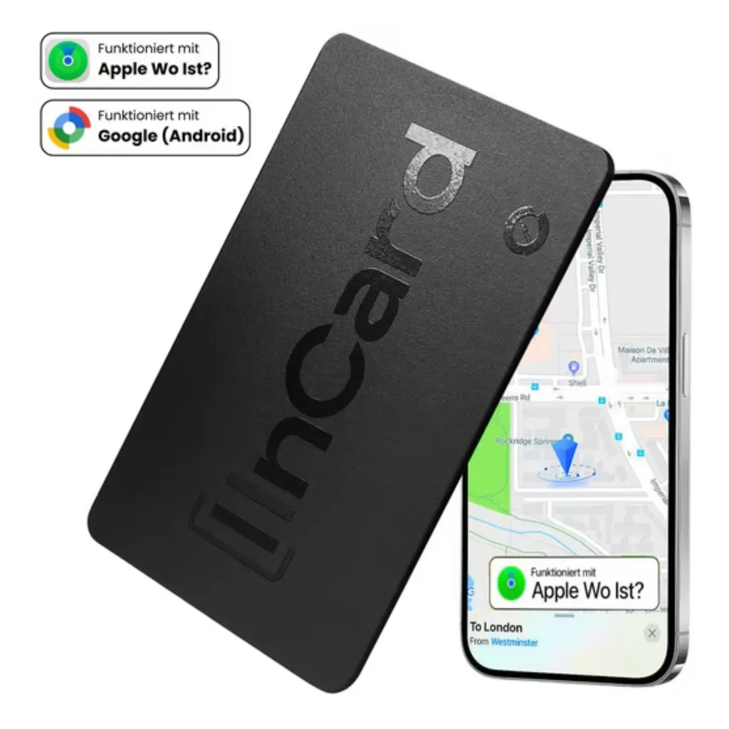 Android GPS Smart Tag AirTag alternativo [Android e iOS] GPS tracker Scheda GPS per portafoglio Batteria ultrasottile da 1,7 mm IP68 fino a 5 anni