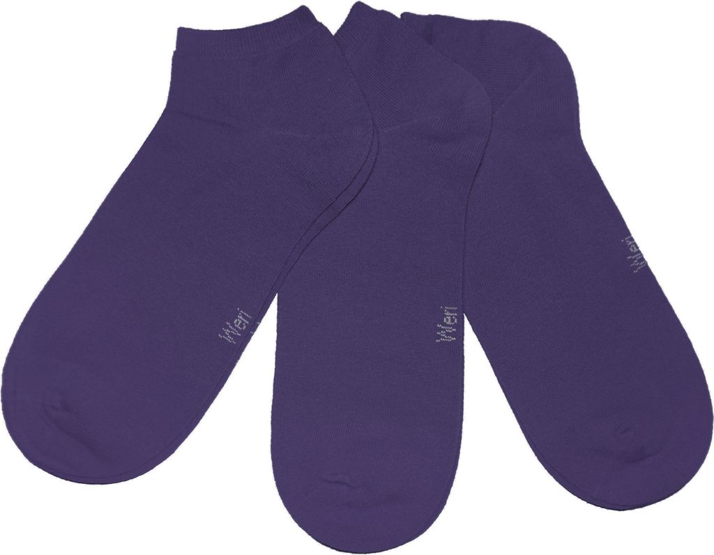 Damen Sneaker Socken 3-er Pack Unifarben Wachtel Größe 35-38 Glatt