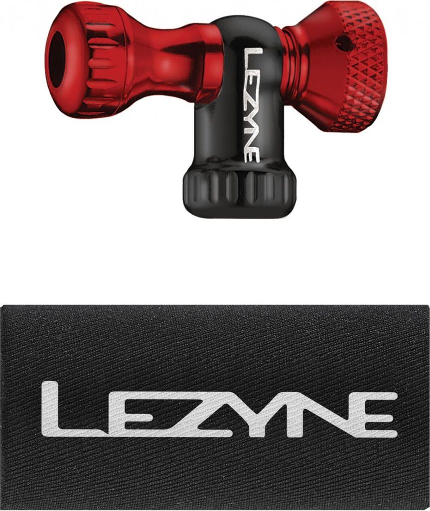 Lezyne Control Drive Head Only Neoprene Red/Hi Gloss CO2-Pumpe