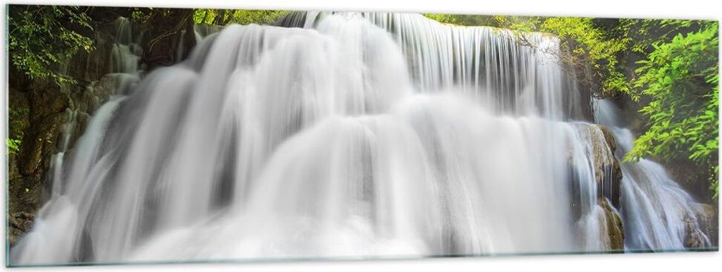 Bilder auf glas - Park natur landschaft - 160x50cm - Glasbilder - Wandbilder - Kunstdruck - zum Aufhängen bereit - Wanddekoration aus Glas - Glas ...
