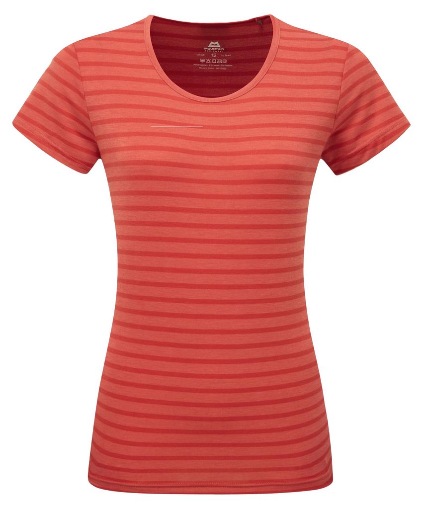 Mountain Equipment Groundup Stripe Wmn's Tee - Rosewood Stripe Rosewood Stripe 16