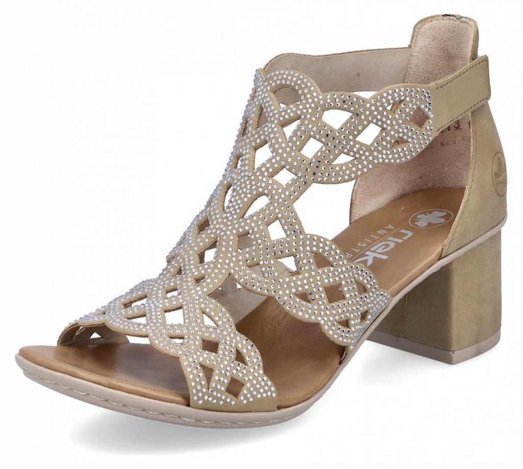 Rieker Damen Sandalette Hochfront mit Strass Cut-Outs und Produktbild 