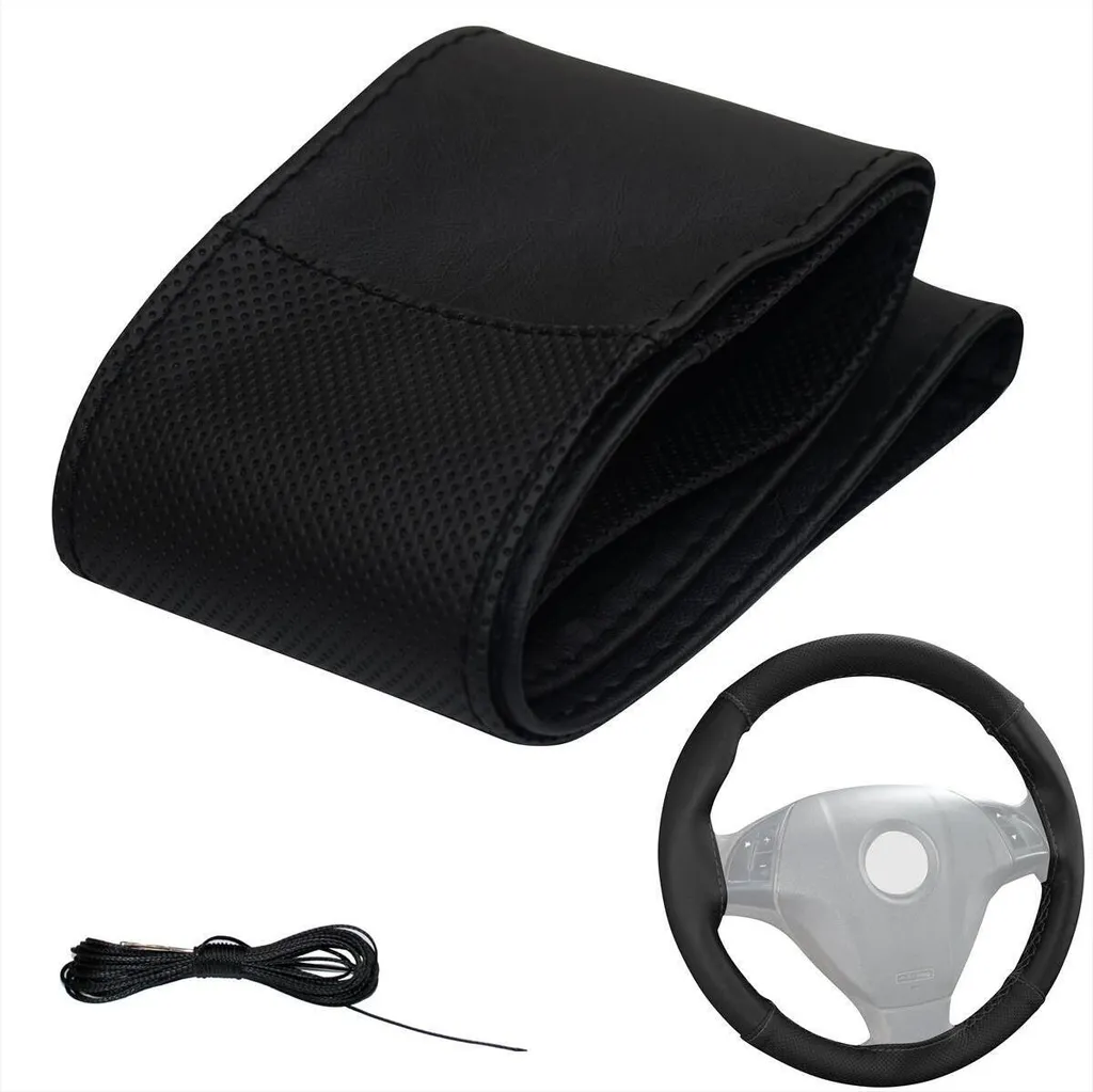 Coprivolante LBM54 Nero Perforato da Cucire | Allacciatura Fai-da-Te