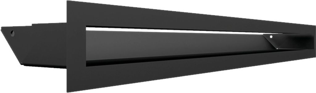 KRATKI Eck-Lüftungsgitter LUFT, 766 X 547 X 60 Mm, Schwarz – Abluftgitter Für Kamin Mit 45°-Lufteinlass