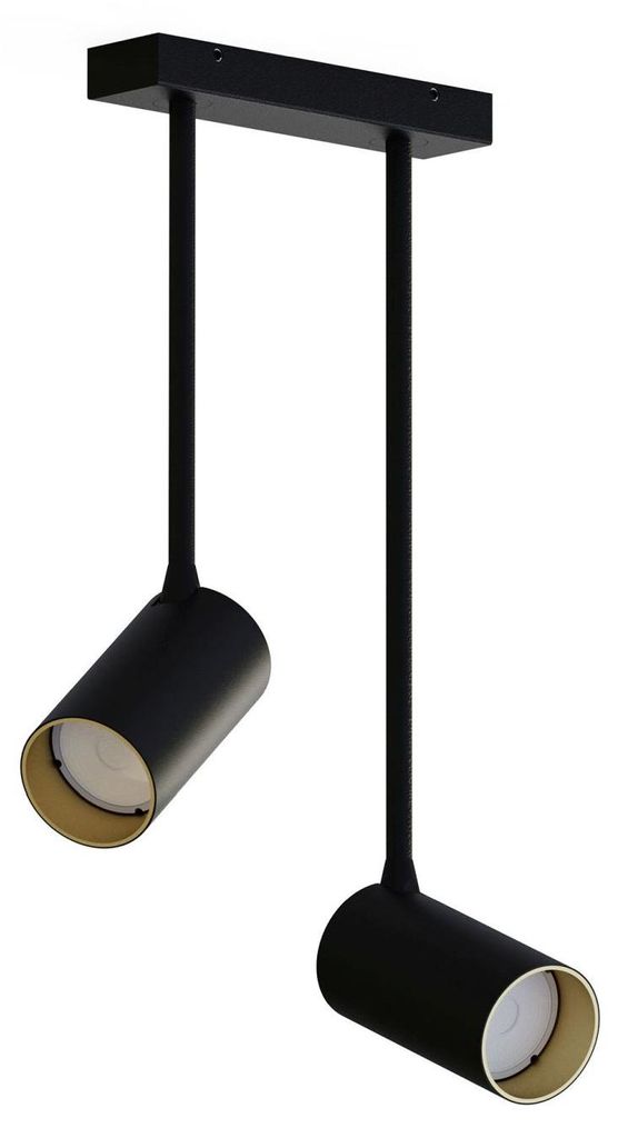 Deckenleuchte GU10 Schwarz Metall Modern Deckenlampe