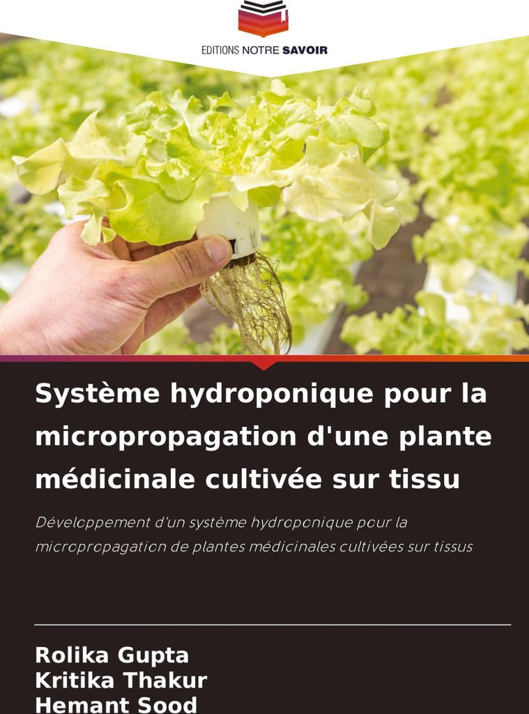 Système hydroponique pour la micropropagation d'une plante médicinale cultivée sur tissu