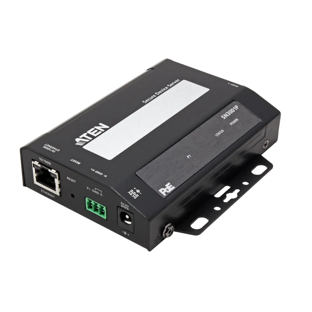 Serveur de Périphériques Série RS232 vers IP PoE ATEN SN3001P Compact
