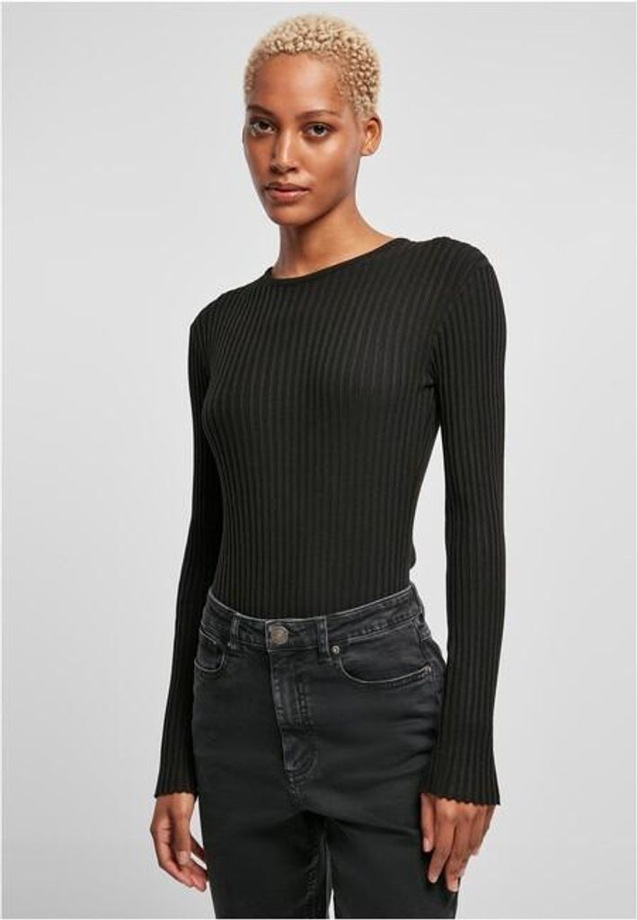 Urban Classics Ladies - Rib Knit Longsleeve Body - 5XL