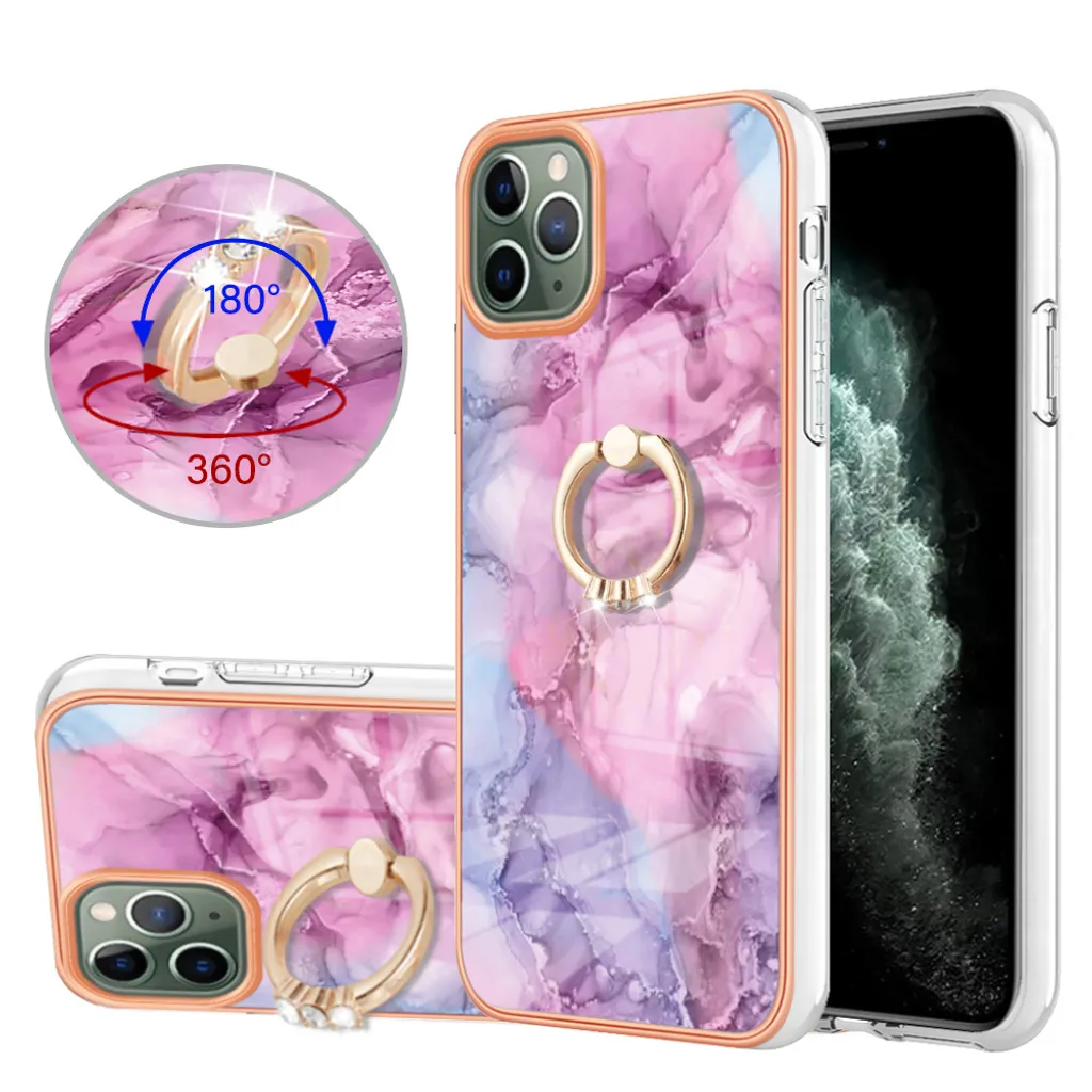 Cover iPhone 11 Pro Max Rosa Chic: Silicone Soft-Touch con Anello