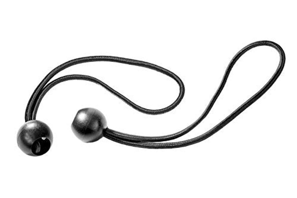 perdix 25 Stk Spanngummi mit Kugel 19 cm schwarz, für Banner, Planen, Zelte