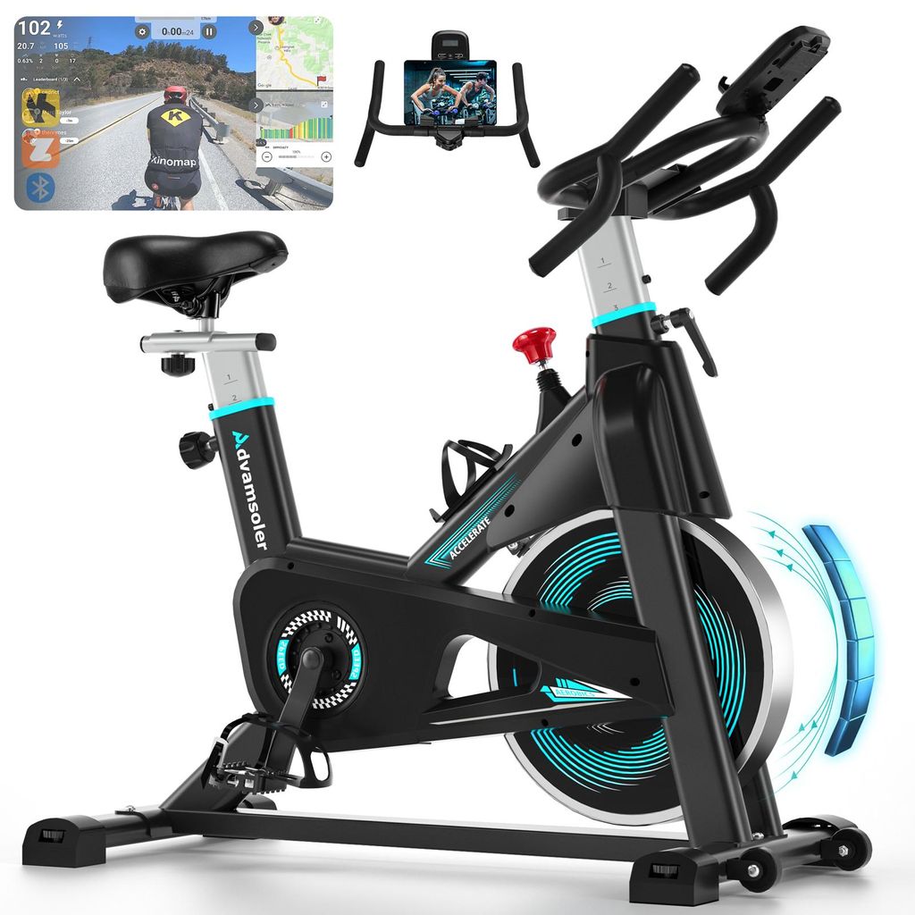 Heimtrainer Fahrrad mit App, Ergometer Hometrainer Fahrrad Produktbild 