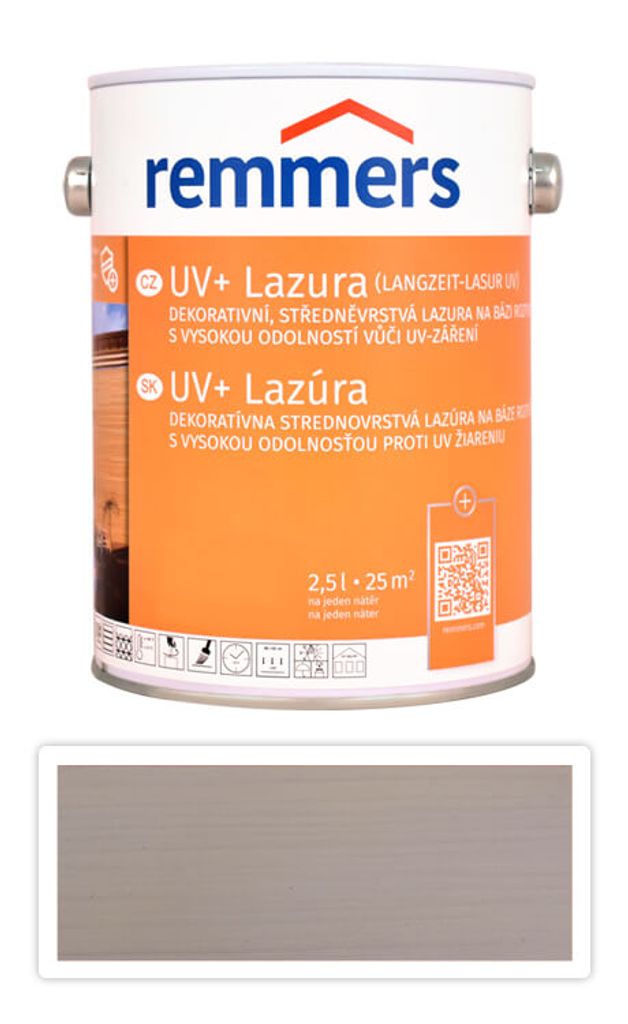 REMMERS UV+ Lazura - dekorativní lazura na dřevo 2.5 l Bílá Obrázek produktu 