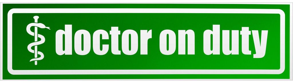 Kiwistar Doctor on Duty invertiert Magnetschild Schild magnetisch - 30cm Grün - reflektierend - Magnetfolie für Auto PKW Kfz