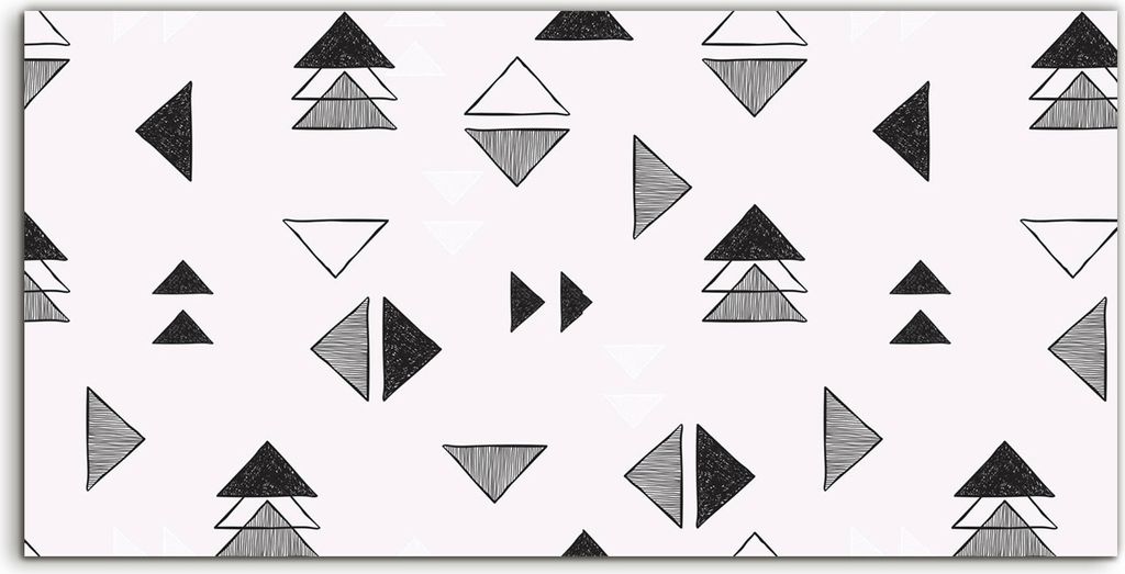 Coloray Spritzschutz aus Glas 120x60 Wandkunst Küchenrückwand Dreiecks wand modernes geometrisches