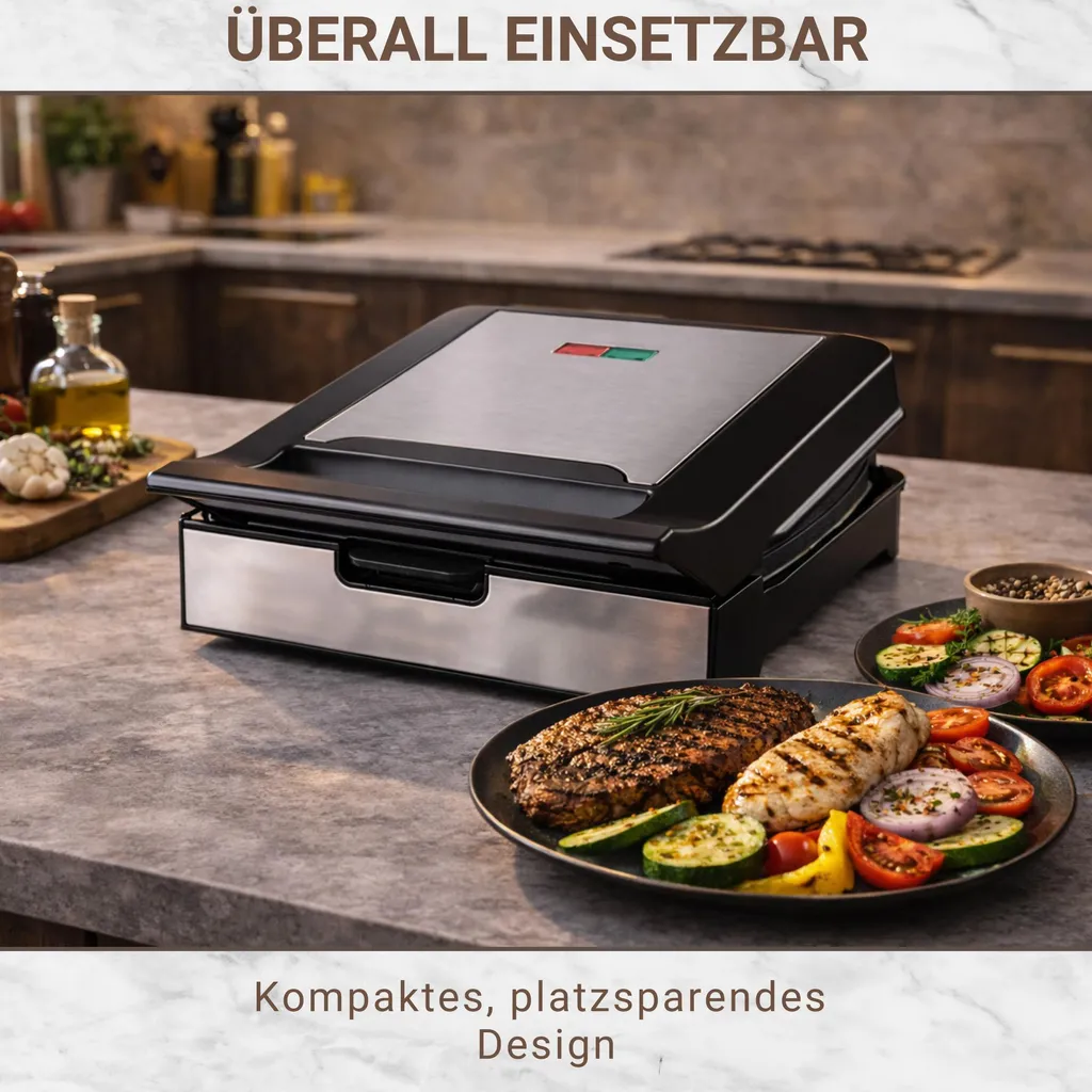 Gril de table pour viandes et paninis Gusto à plaques interchangeables - 5