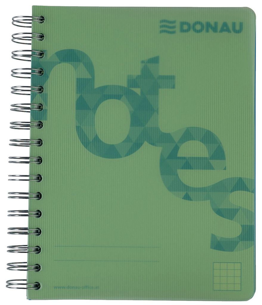 DONAU 7526201-06 Collegeblock PP Cover - A5, kariert, grün Produktbild 