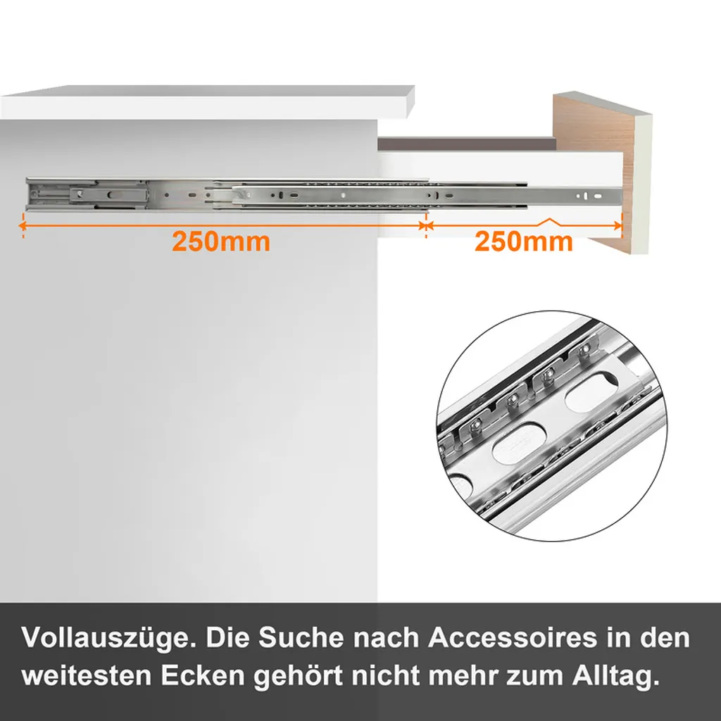 Recensione EINFEBEN Guide Cassetti 250mm: Solidità e Precisione 45mm - 3