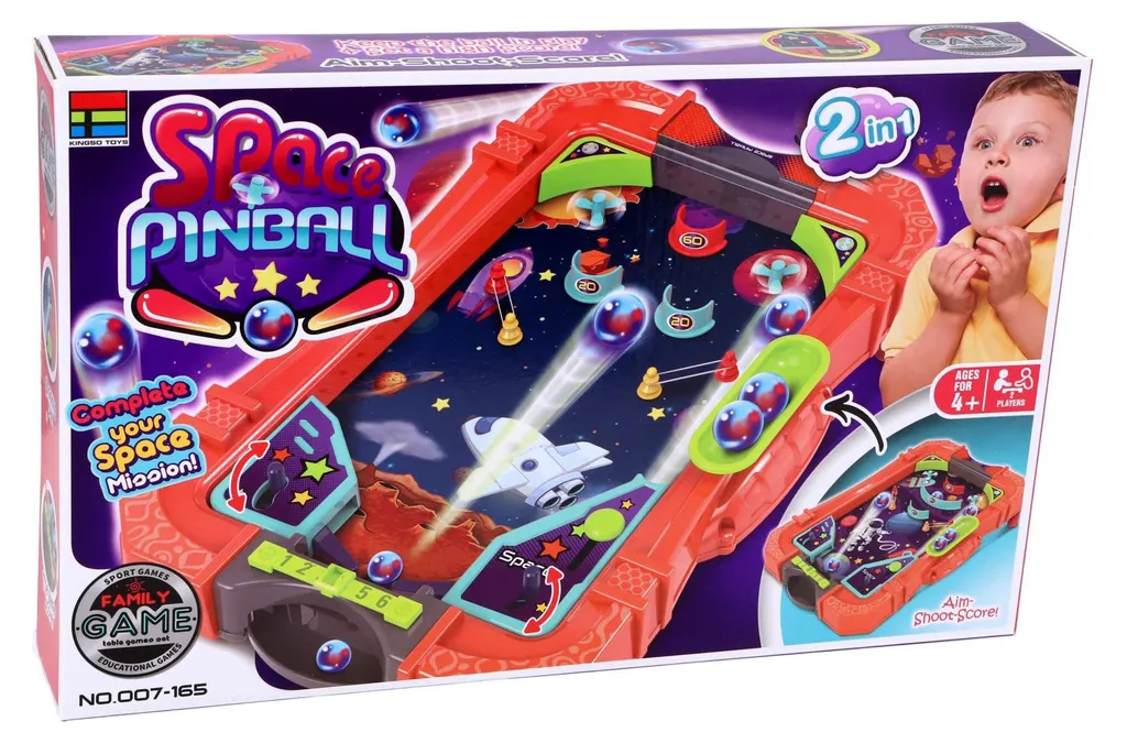 KiddyGo Space Pinball : Jeu de flipper spatial enfant avec sons et lumières