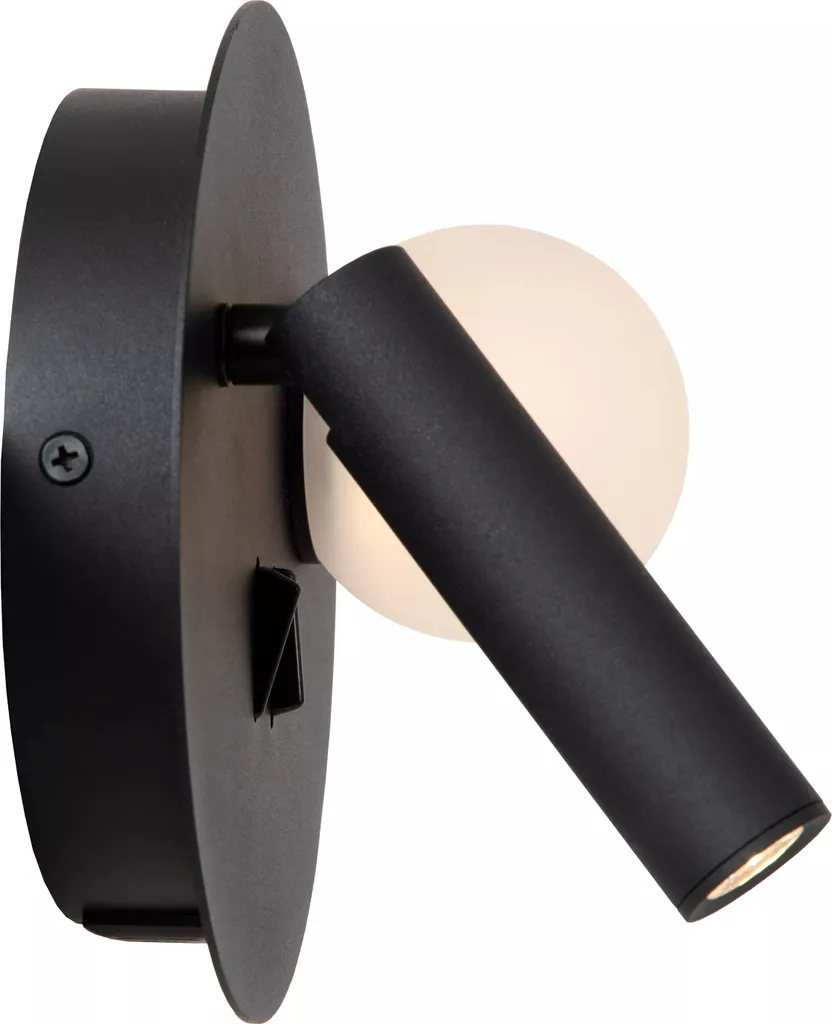 Lampe de lecture murale MATIZ LED design double globe blanc et noir