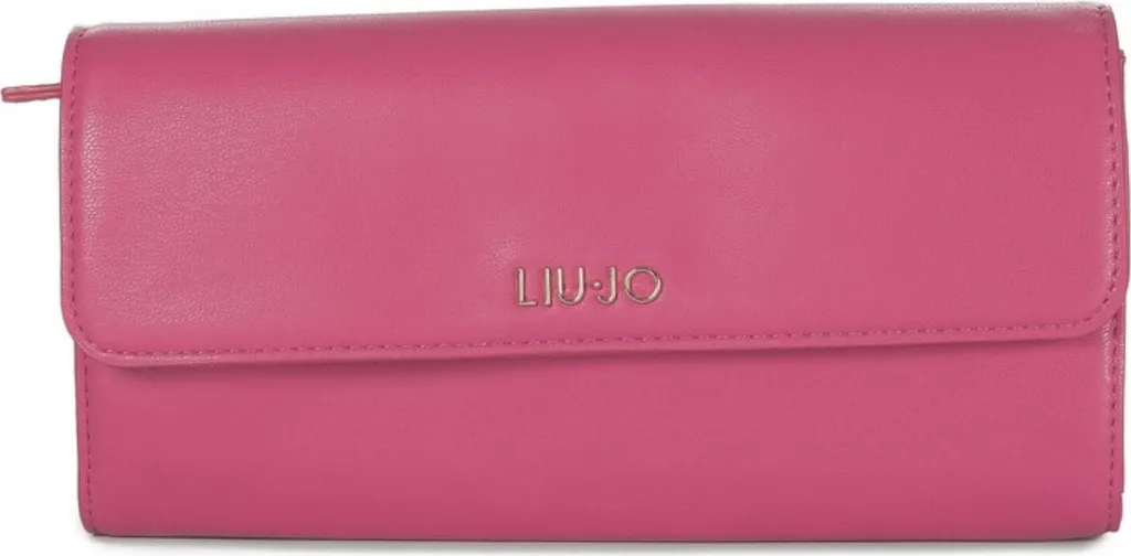 Portefeuille Rose Liu Jo AA5214E0015 en Simili Cuir Grainé et Doré